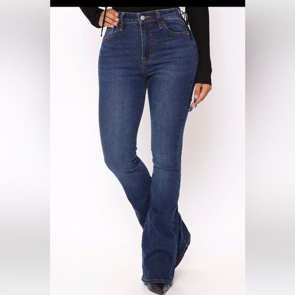 Fashion Nova Affair of The Flare Dark Wash NWT - Picture 4 of 8